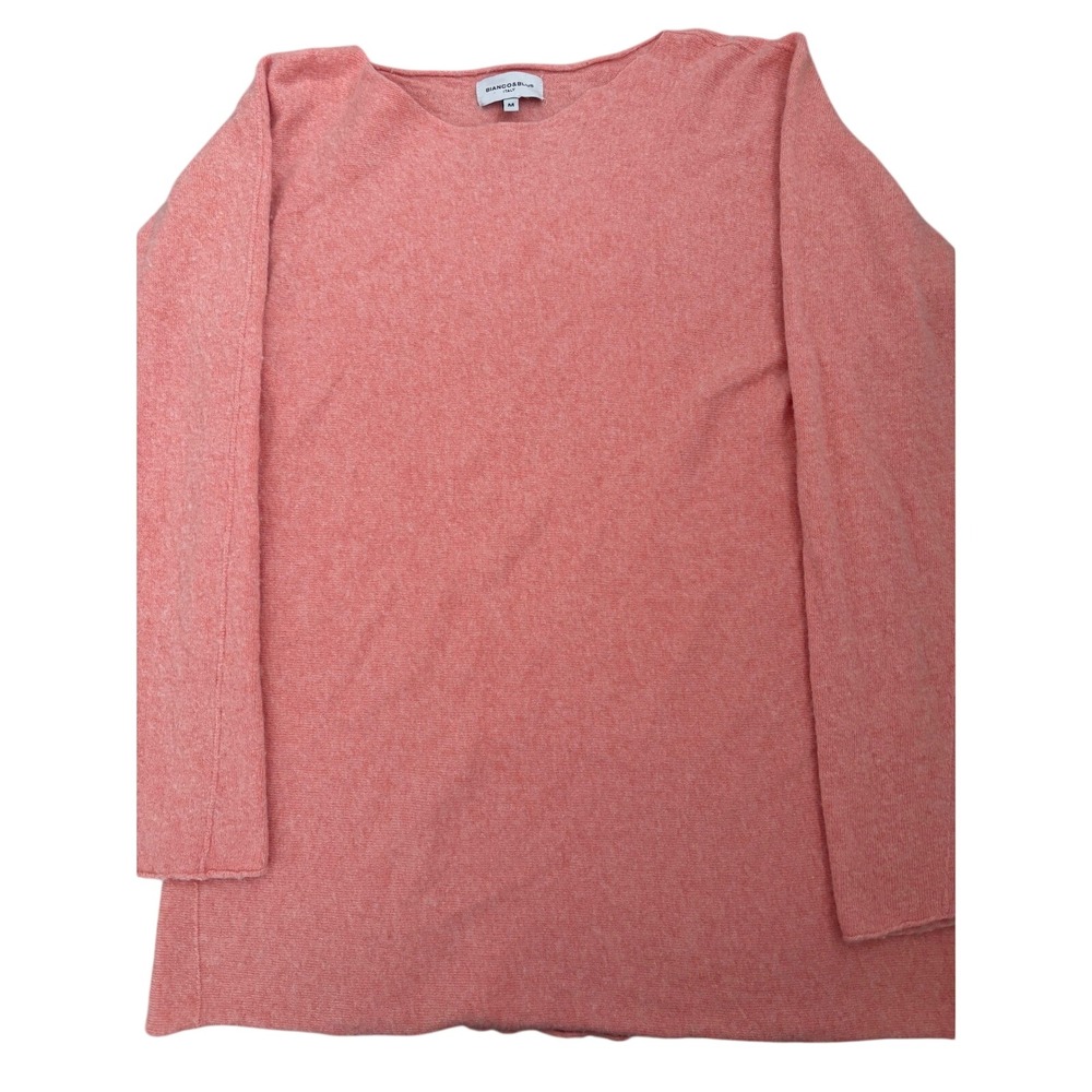 Bianco & Blu Italy Pink Knit Boat‎ Neck Long Sleeve Sweater Womens M Lightweight